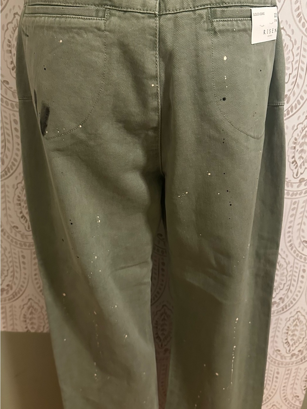Risen Olive Green Slouch Jeans - Picture 3 of 5